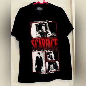 Hybrid Apparel Black and Red Scarface Short Sleeve Tee